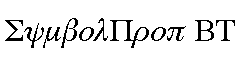 SymbolProp BT字体